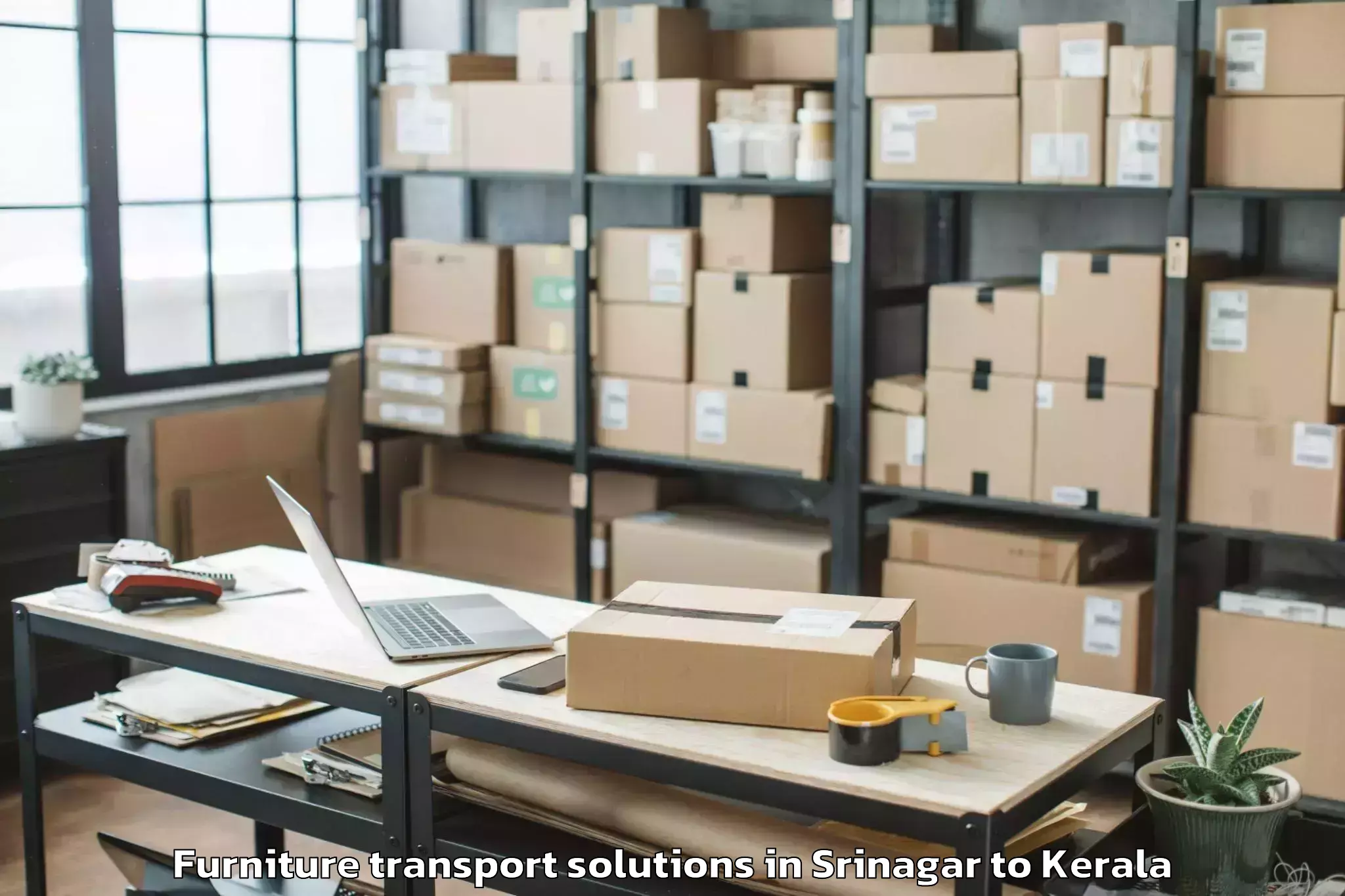 Hassle-Free Srinagar to Sobha City Mall Furniture Transport Solutions